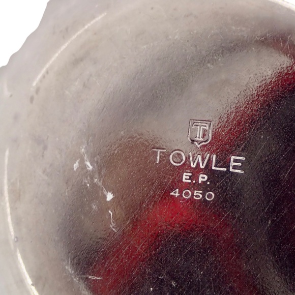 Vintage Towle Set of2 Silver Plated Punch Cups Makers Mark EP 4050 Tumblers or f - Picture 4 of 10